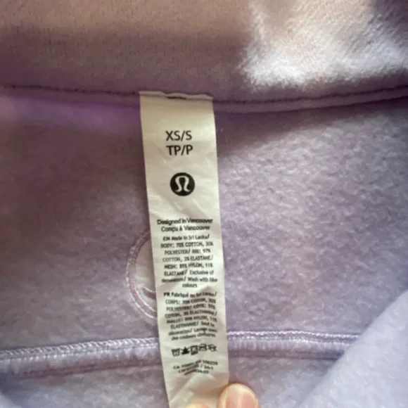 Lululemon Scuba Oversized Funnel-neck Half Zip Long Lilac Ether XS/S - Picture 14 of 14